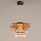 Jojo Multi-Tiered Glass Pendant Light