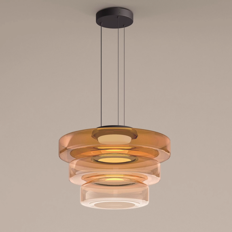 Jojo Multi-Tiered Glass Pendant Light
