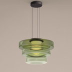 Jojo Multi-Tiered Glass Pendant Light