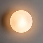 Valentina Modern Globe-Shaped LED Vanity Wall Lamp, Metal & Glass