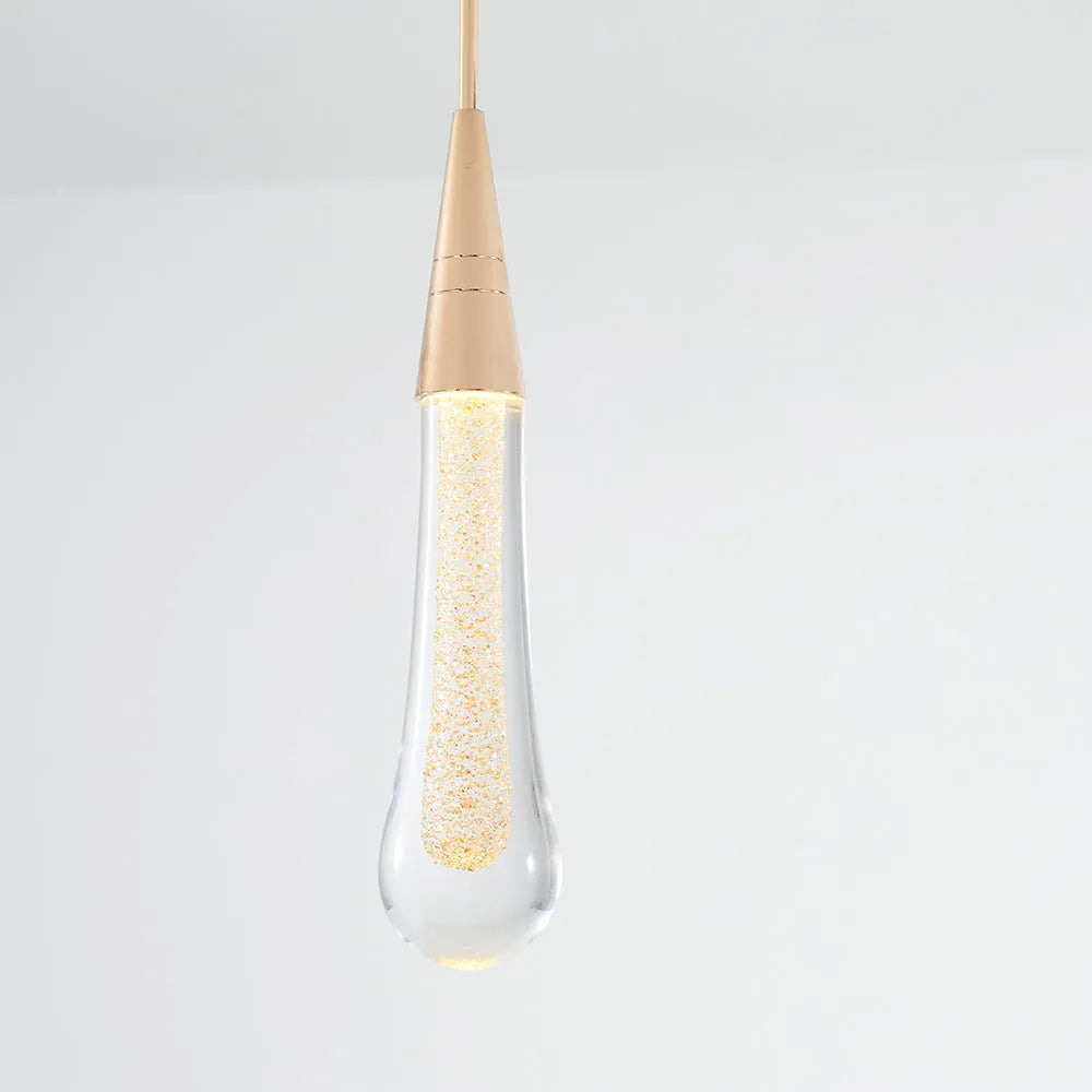Gold Teardrop Pendant Light