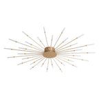 Wesley Fireworks Flush-Mount Ceiling Light in Black/Gold