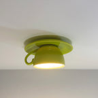 Aria Modern Ceramic Coffee Cups Flush-Mount Ceiling Light