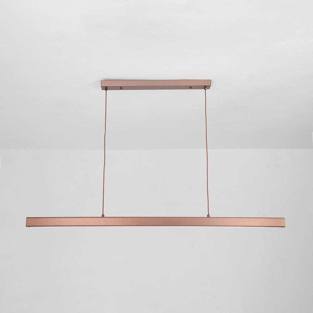 Thala Modern Linear Metal LED Pendant Light - Black or Brown