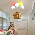 Aria Designer Wooden Flush Mount Ceiling Light for Children's Room
