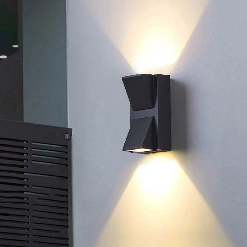 Vexto Modern Black Metal LED Outdoor Wall Light