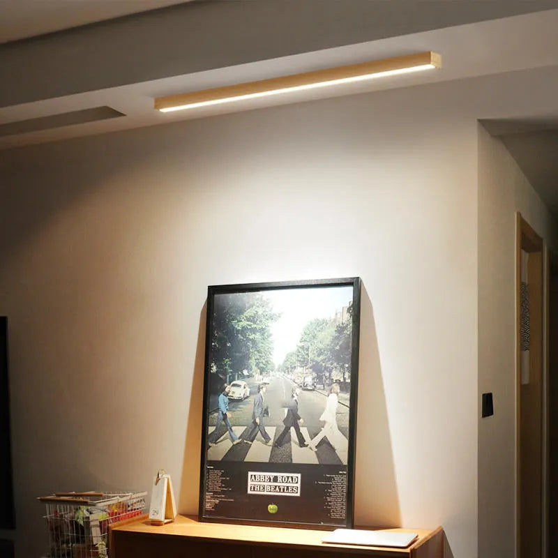 Arisha Slim Linear Wooden Ceiling Light