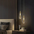 Gold Teardrop Pendant Light