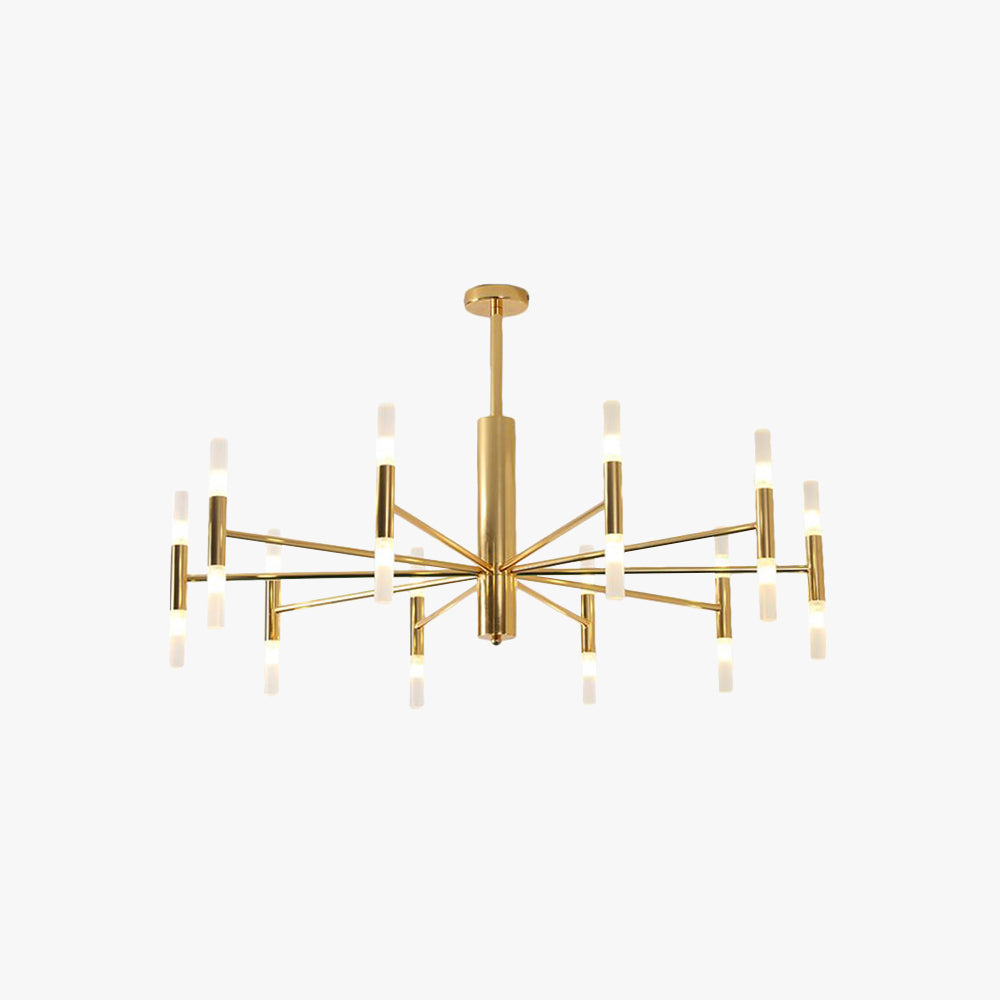 Kristy Modern Cylindrical Metal Chandelier in Gold