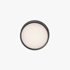 Ray Modern Round Metal Outdoor Waterproof Wall Lamp - Black