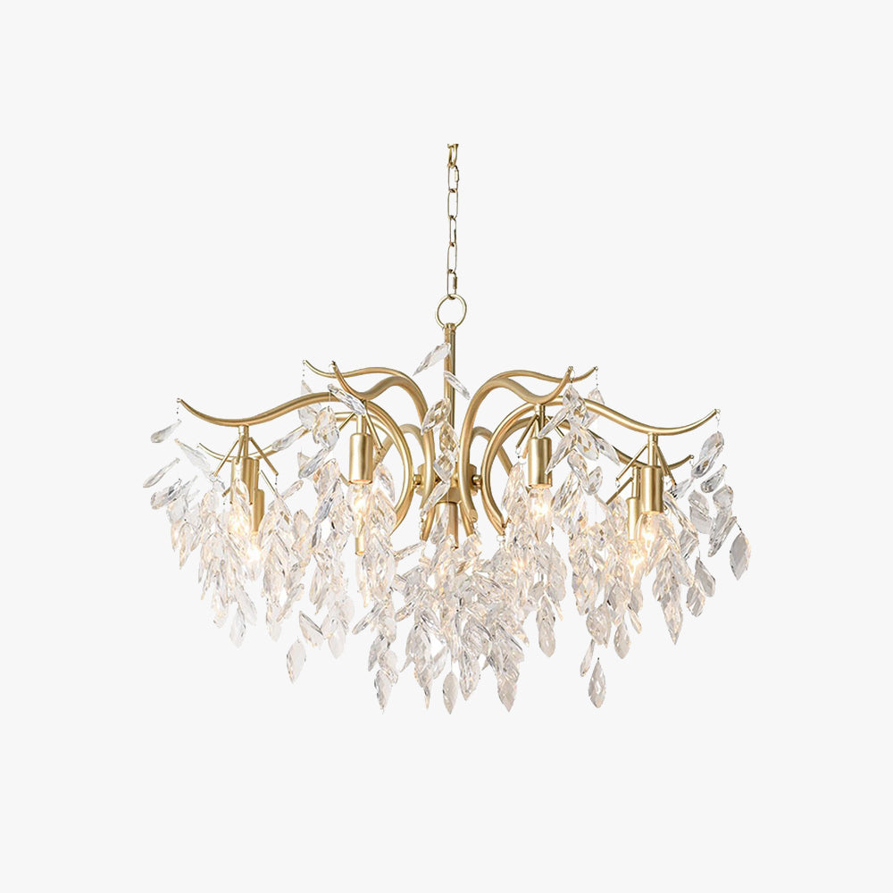 Kristy Luxury Wisteria Floral Crystal Chandelier