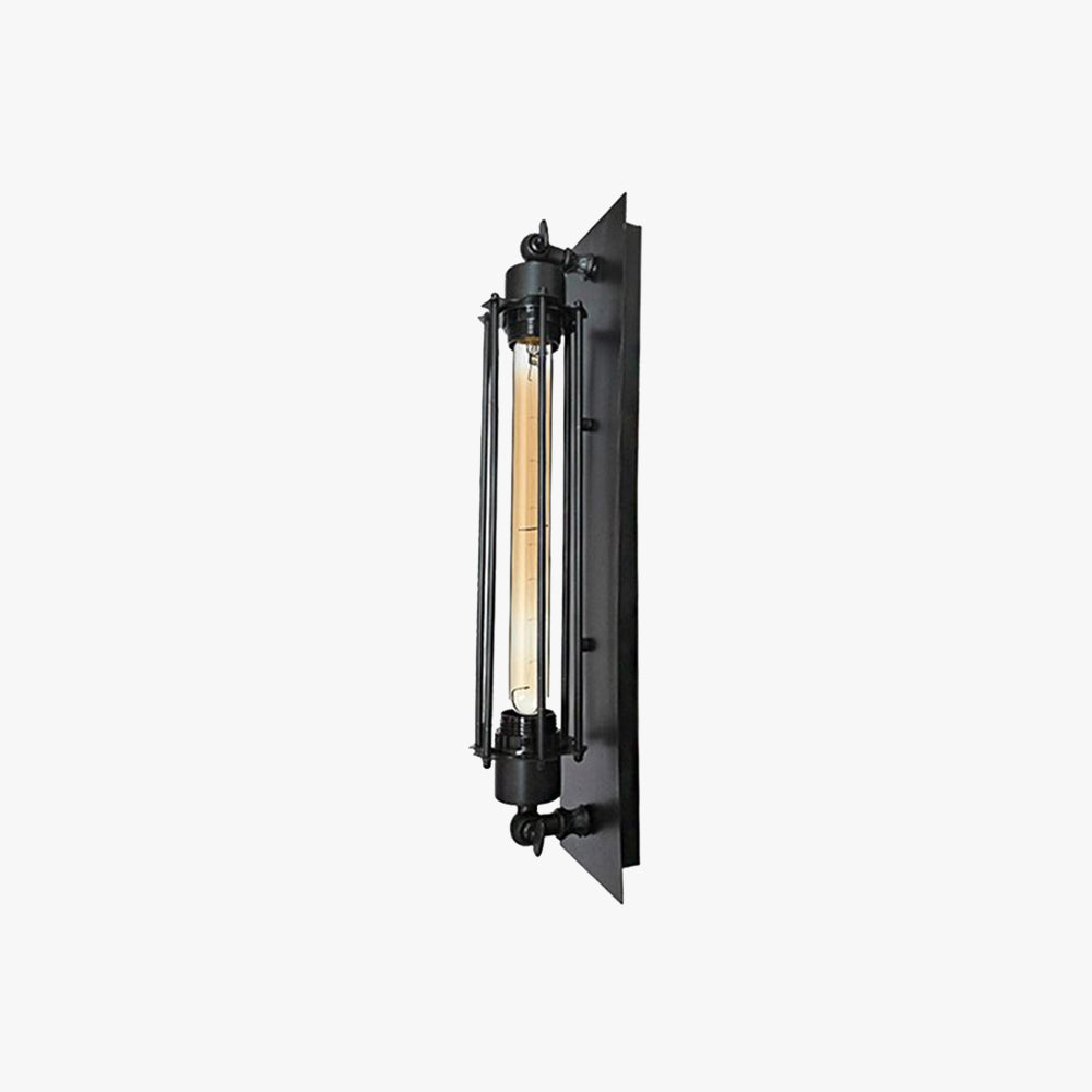 Tronel Vintage Cylindrical Metal Wall Lamp - Black, Red, Silver, or Gold