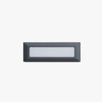 Ray Modern Rectangular Metal Outdoor Deck & Step Light - Black