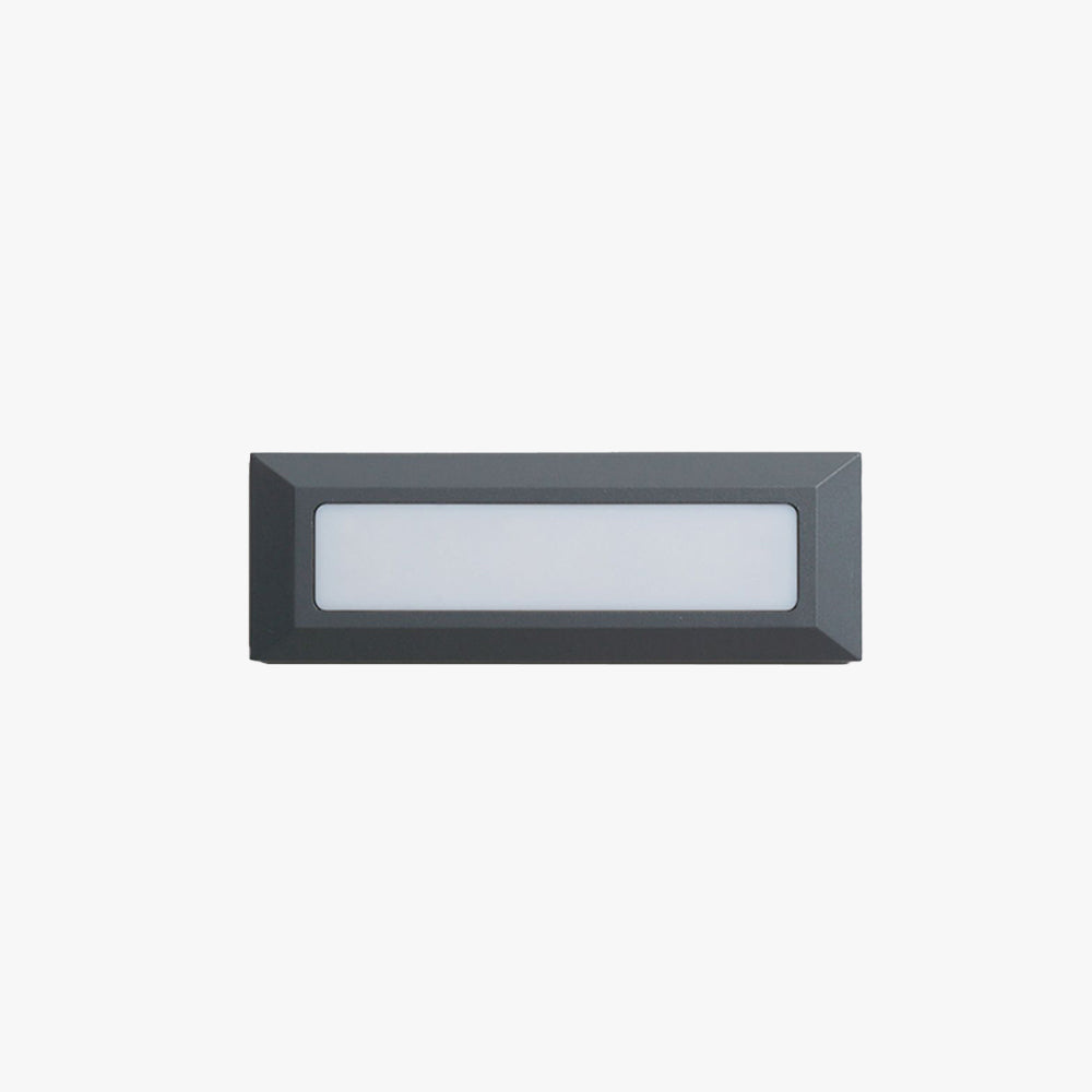Ray Modern Rectangular Metal Outdoor Deck & Step Light - Black