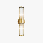 Kristy Cylindrical Gold Glass & Metal Vanity Wall Sconce