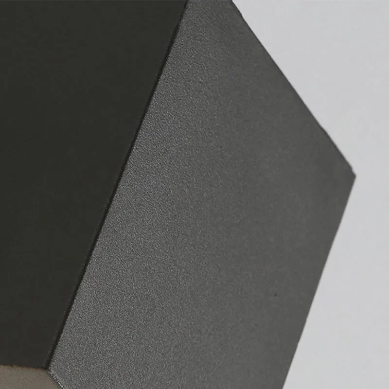 Tavon Minimalist Square Outdoor Wall Lamp in Black Metal