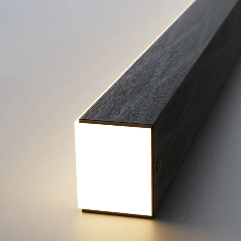 Arisha Minimalist Linear Metal Pendant Light, White or Black