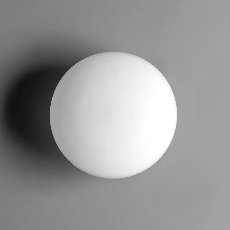 Valentina Modern Globe-Shaped LED Vanity Wall Lamp, Metal & Glass