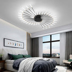 Wesley Fireworks Flush-Mount Ceiling Light in Black/Gold