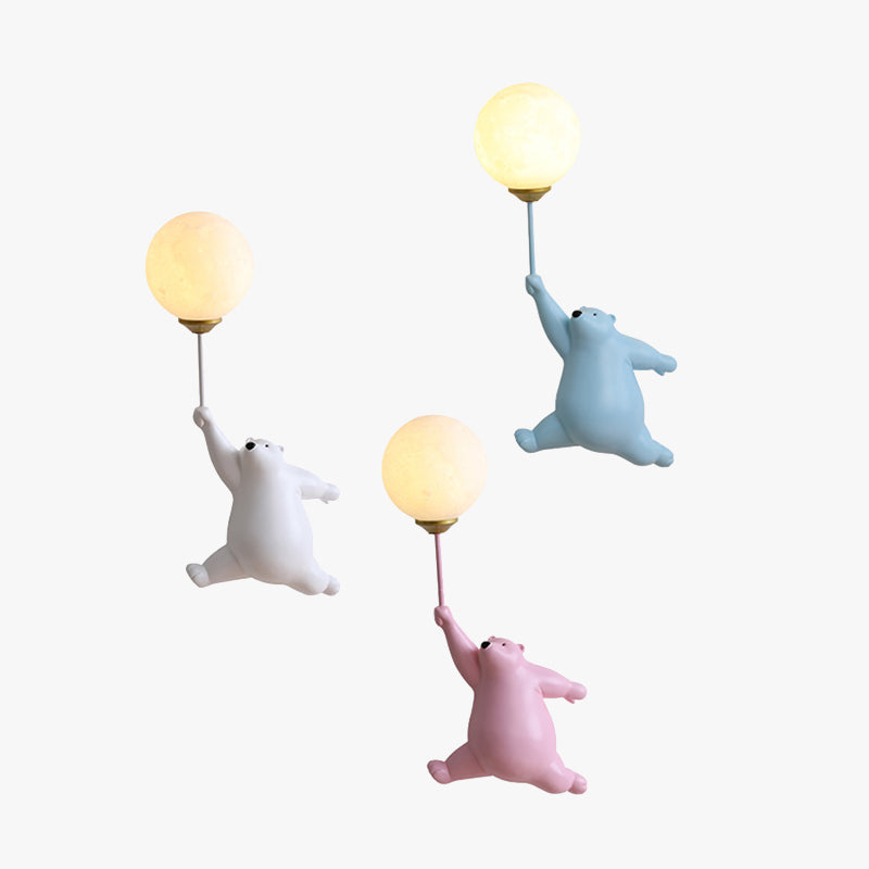 Bear Balloon Wall-Mounted Reading Lamp