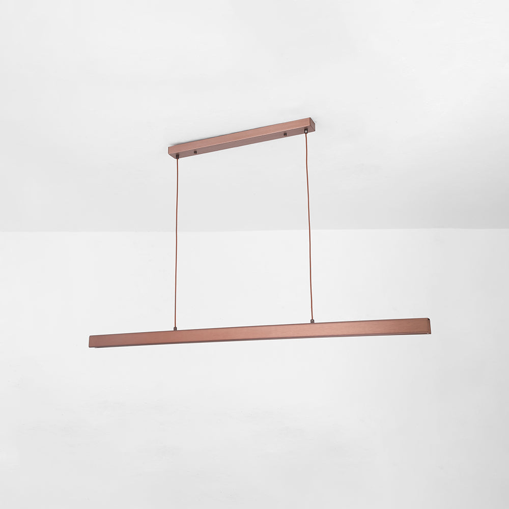 Thala Modern Linear Metal LED Pendant Light - Black or Brown
