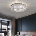 Kristy Luxury Crystal & Metal Flush-Mount Ceiling Light