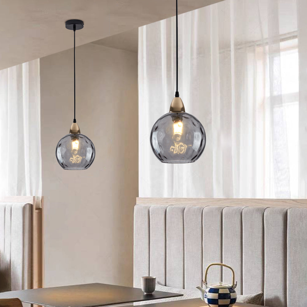 Water-Rippled Glass Pendant Lighting