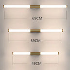 Moren Minimalist Linear Metal Wall Lamp in Gold