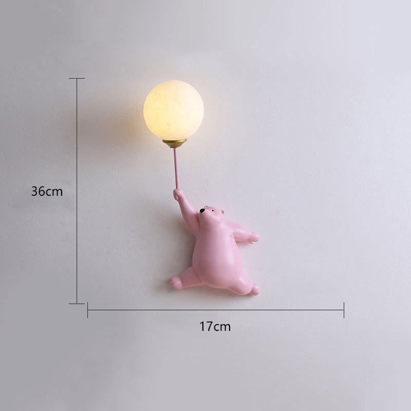 Bear Balloon Wall-Mounted Reading Lamp
