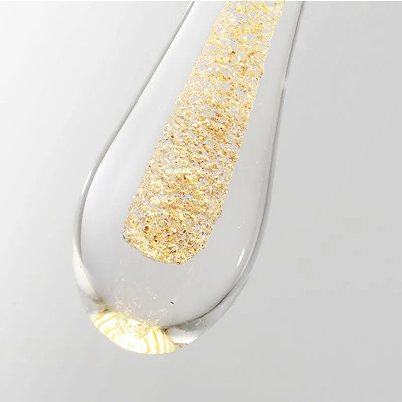 Gold Teardrop Pendant Light