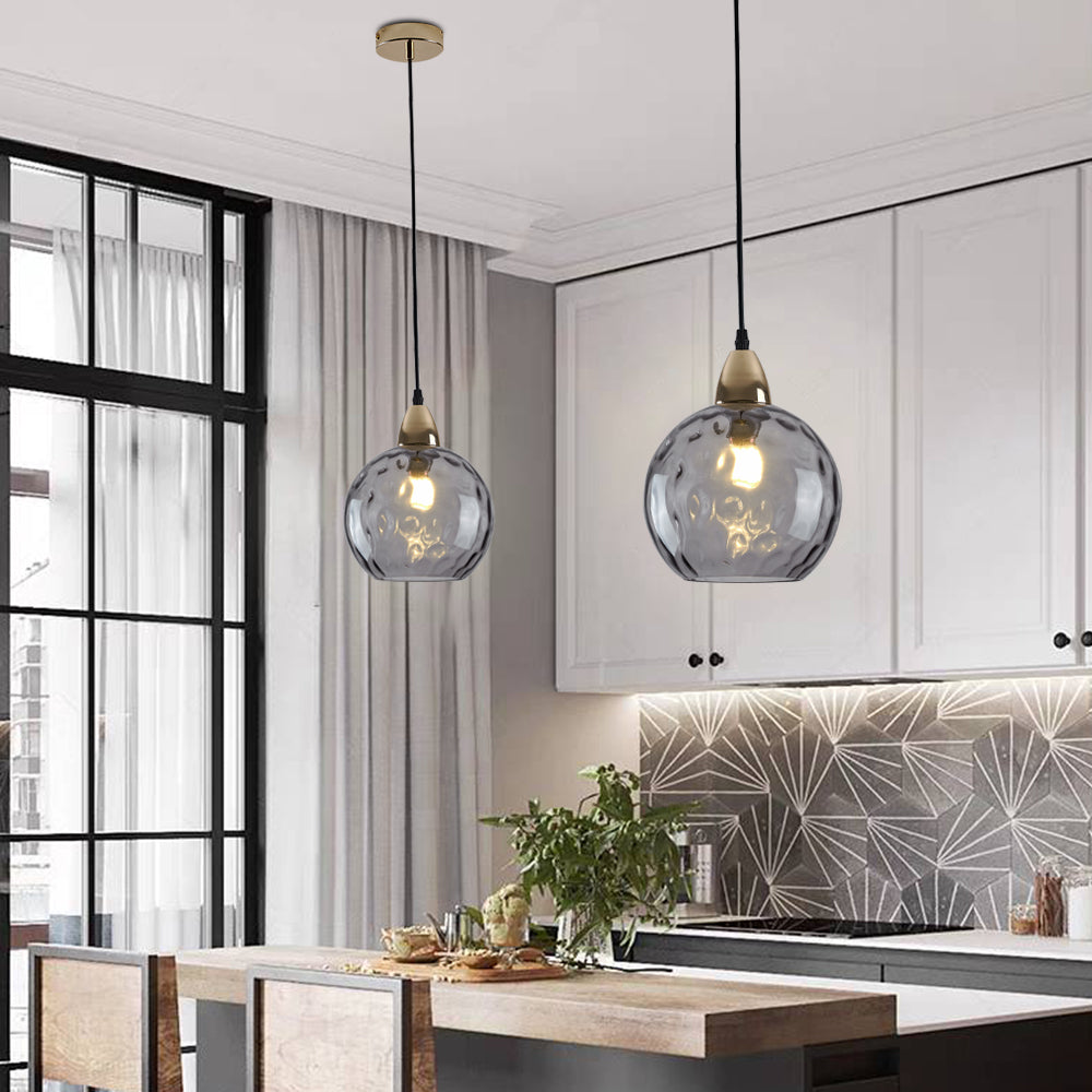Water-Rippled Glass Pendant Lighting