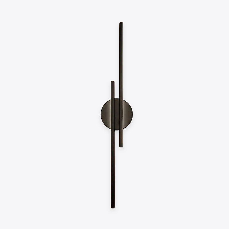 Elgo Modern Nordic LED Metal Wall Sconce, Disc or Linear Design, Black or White Finish
