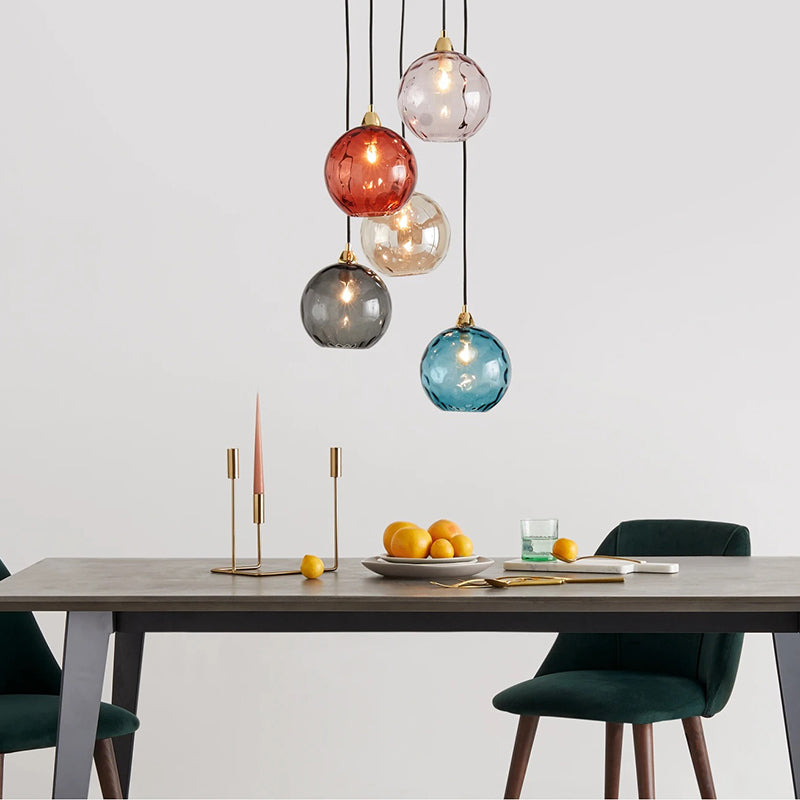 Water-Rippled Glass Pendant Lighting