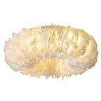 O'Moore Swan Feather Round Ceiling Light
