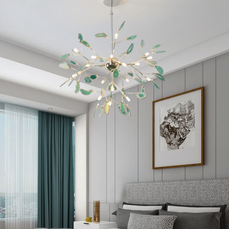 Aria Agate Colourful Chandelier for Bedroom or Living Room