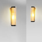 Yoru Modern Black Semi-Cylindrical Outdoor Wall Lamp, Metal & Glass