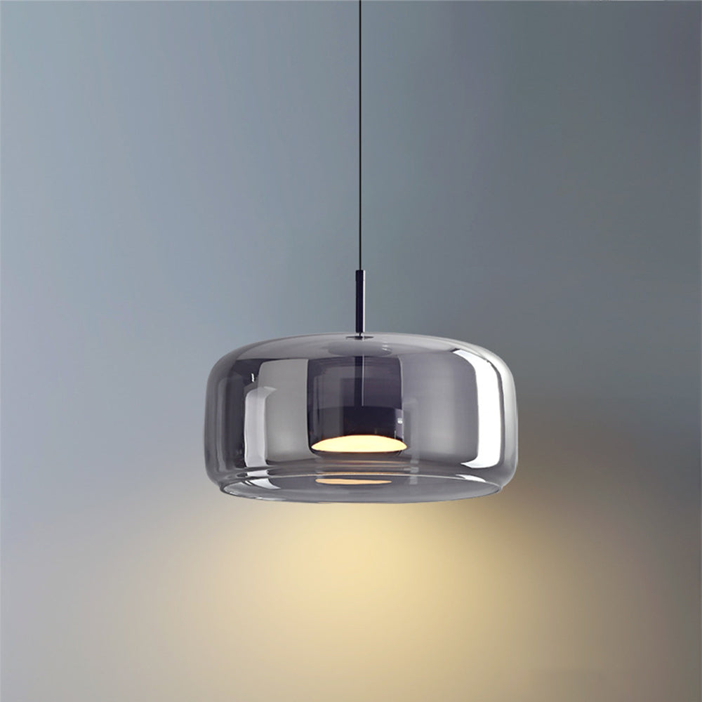 June Morden Glass Pendant Light in Clear, Smoky, or Amber