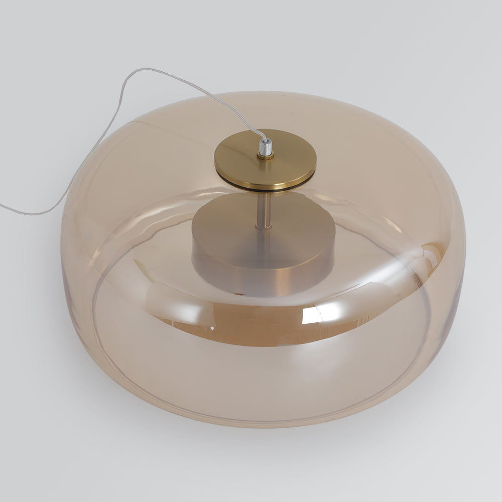 June Morden Glass Pendant Light in Clear, Smoky, or Amber