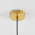 June Clear & Amber Glass Globe Pendant Light