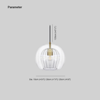 June Clear & Amber Glass Globe Pendant Light