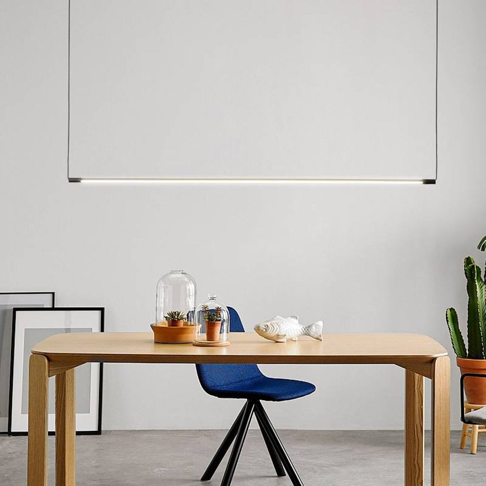 Zynar Minimalist Linear Pendant Light in Black