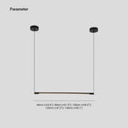 Zynar Minimalist Linear Pendant Light in Black