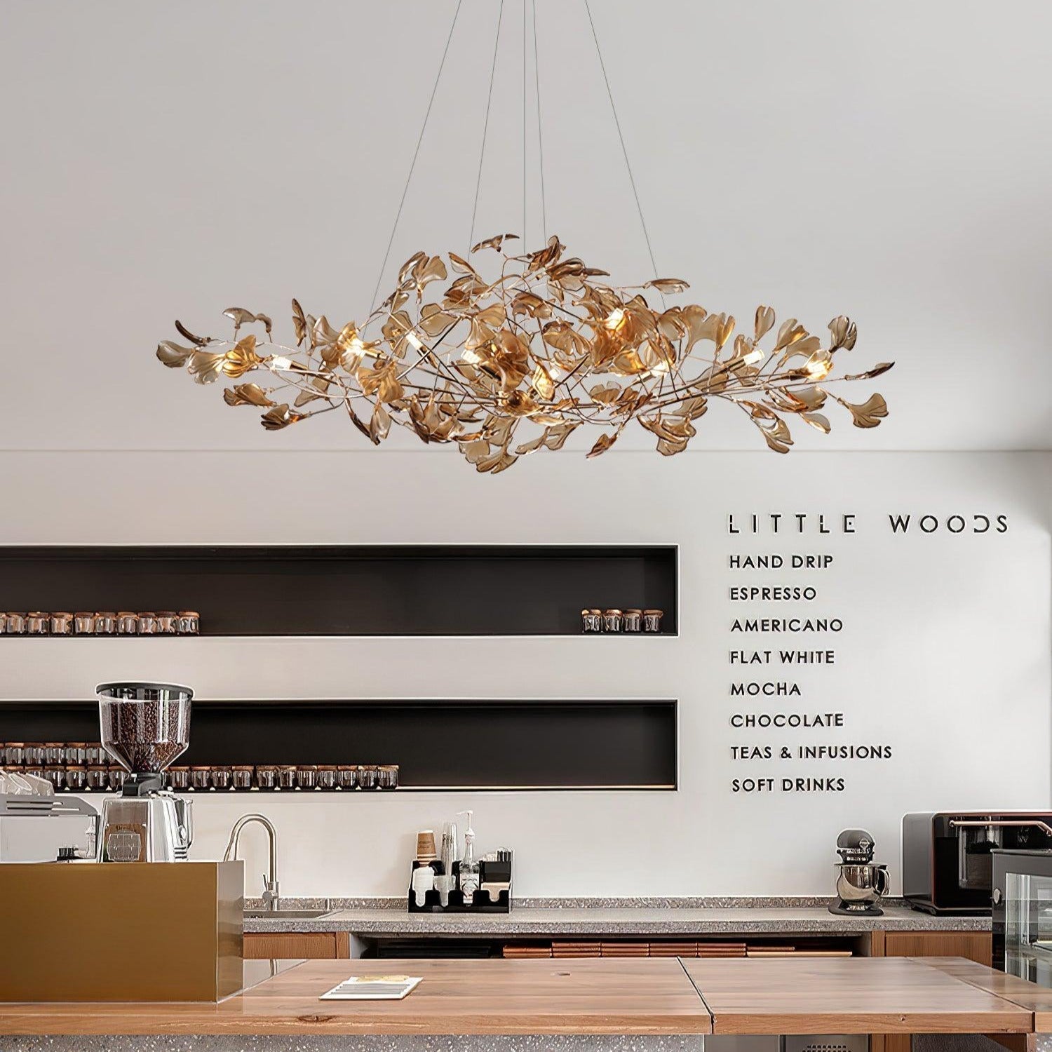 Ava Ginkgo Leaf Chandelier