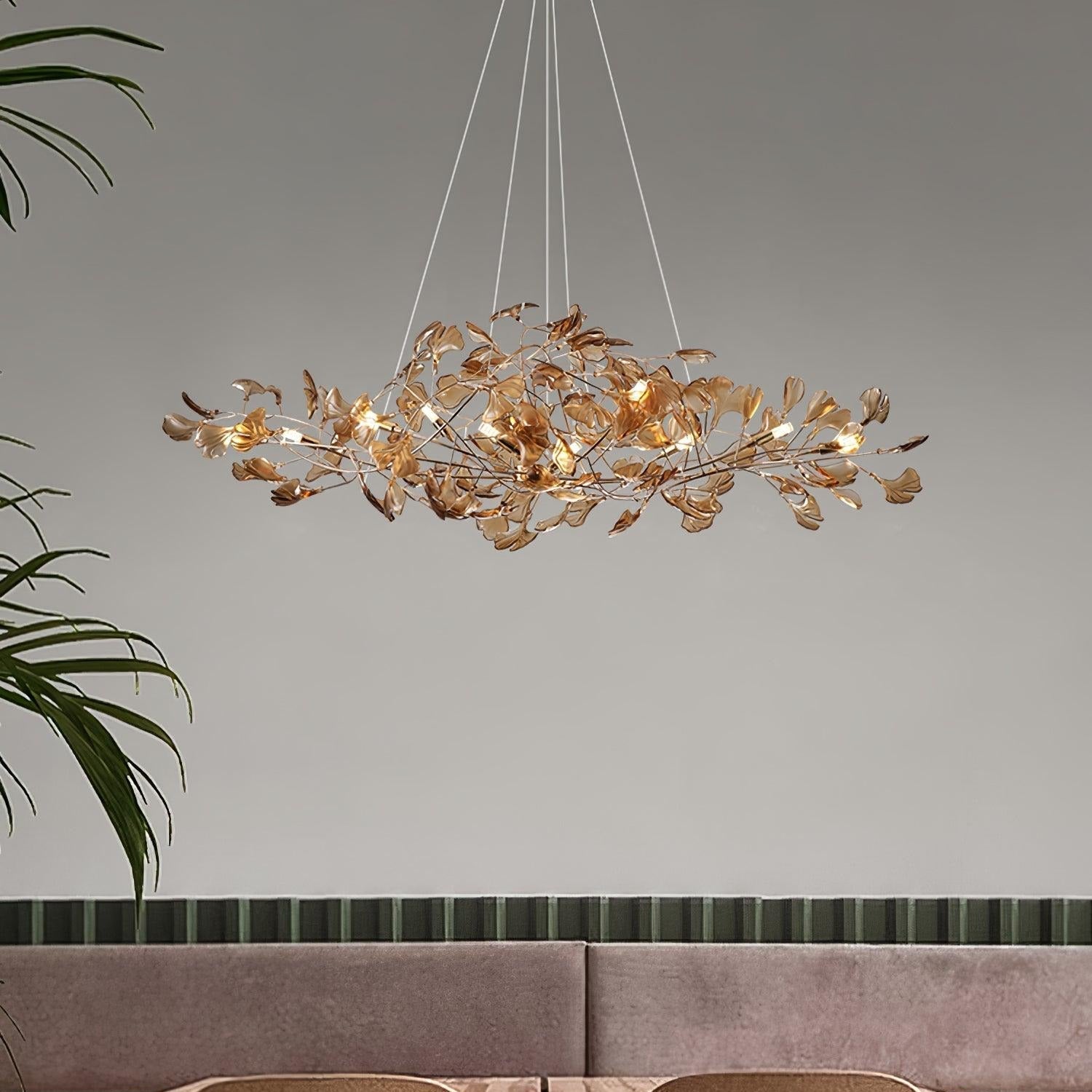 Ava Ginkgo Leaf Chandelier