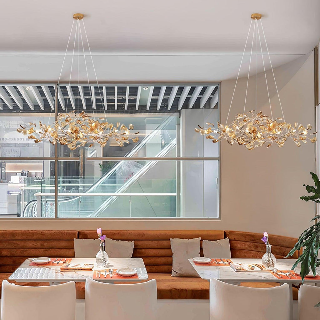 Ava Ginkgo Leaf Chandelier