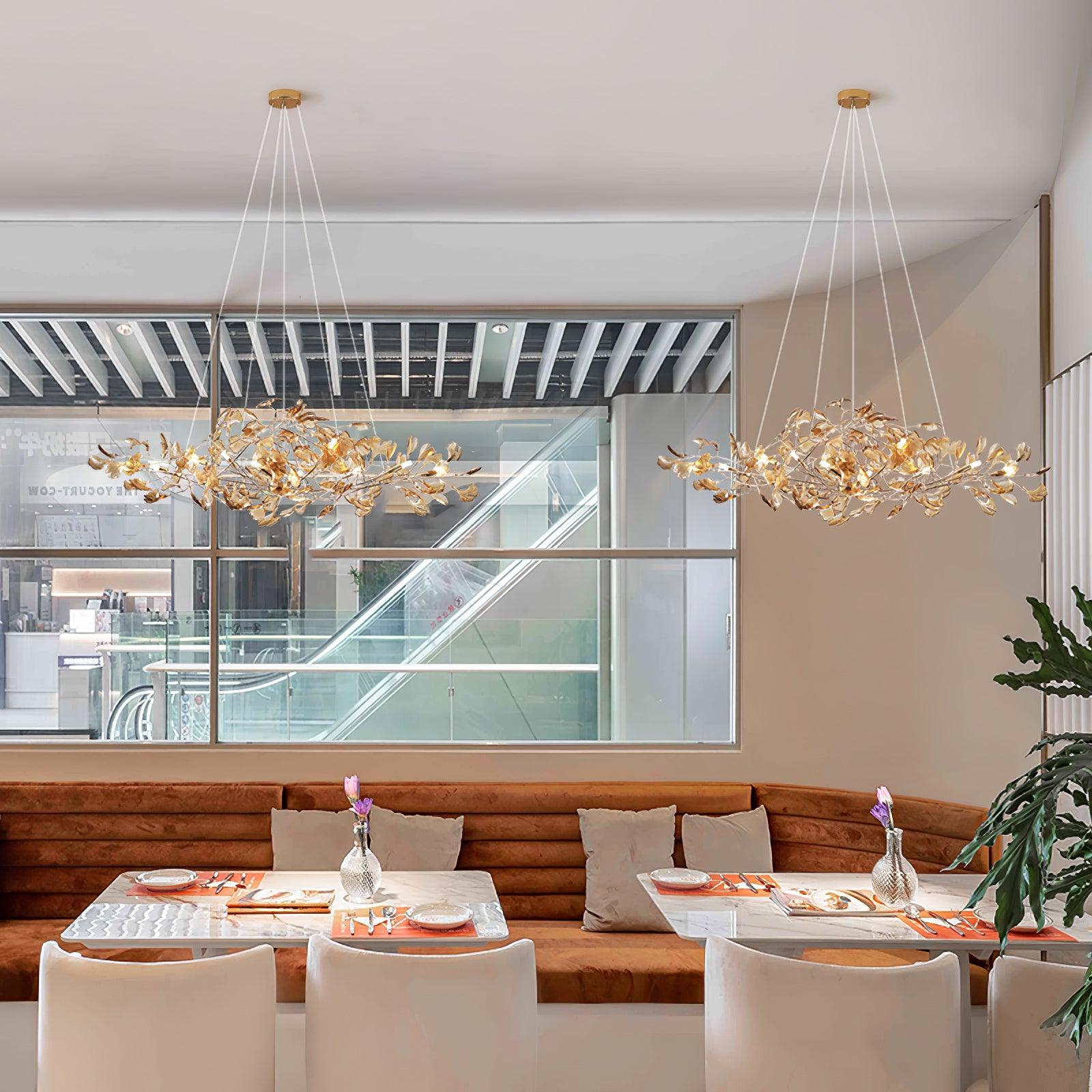 Ava Ginkgo Leaf Chandelier