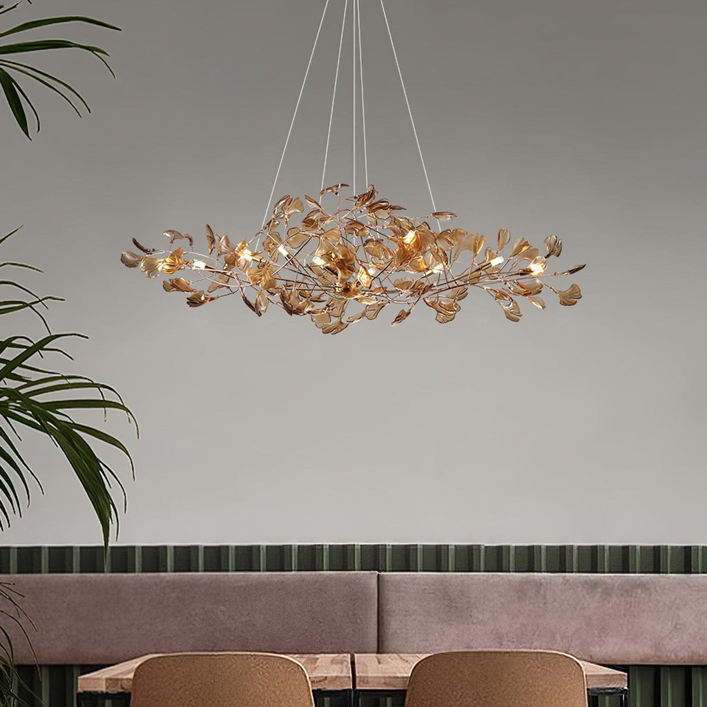 Ava Ginkgo Leaf Chandelier