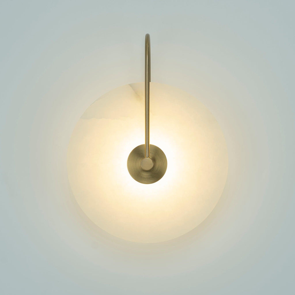 Kristy Iconic Round Alabaster LED Wall Lamp