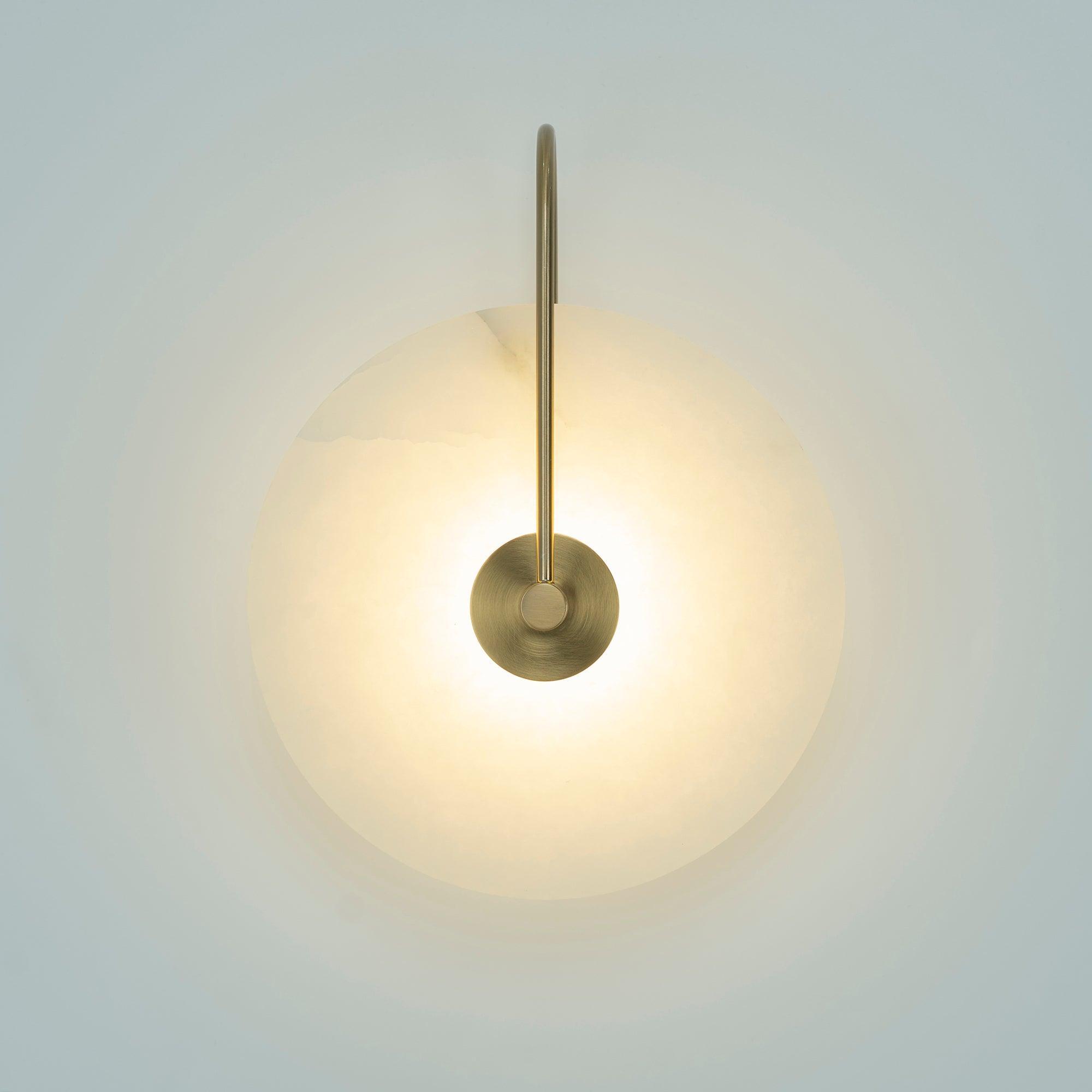 Kristy Iconic Round Alabaster LED Wall Lamp