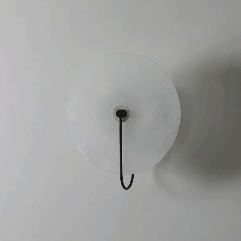Kristy Iconic Round Alabaster LED Wall Lamp